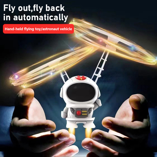 Brinquedo robô astronauta voador para crianças, Material ABS LED, Aircraft  Drone, Jogos ao ar livre, Gesto